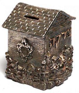 Silver-Clad Tzedakah Judaica Charity Box