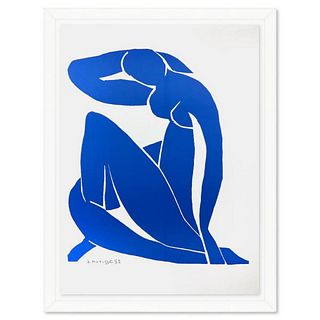 Henri Matisse 1869-1954 (After), "Nu Bleu II" Framed Limited Edition Lithograph with Certificate of Authenticity.