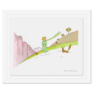 Antoine de Saint-Exupery 1900-1944 (After), "The Little Prince And The Fox" Framed Limited Edition Lithograph with Certificate of Authenticity.