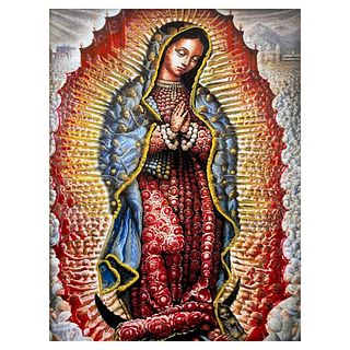 Steve Kaufman (1960-2010), "Mary" Hand Pulled Silkscreen on Canvas with Letter of Authenticity. (Unsigned)