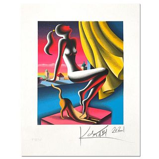 Mark Kostabi, "Breezy" Hand Signed Limited Edition Serigraph with COA