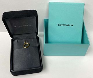 Tiffany & Co. Oval 18K Gold Key Charm
