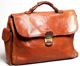 Vintage Italian Leather Soft-Sided Briefcase