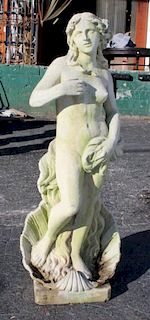Venus on the half shall garden sculpture