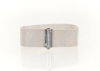 Silver Tiffany & Co. Diamond Mesh Bracelet