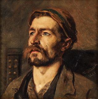 Ludwig Thiersch 1885 painting of Industrial Worker