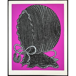 William Nelson Copley CPLY (American) 1919-1996, Serigraph Baby Bonnet, signed