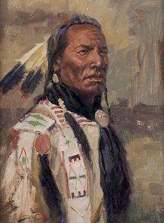 John Demott b. 1954 | Portrait of a Sioux
