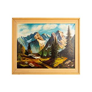 Mergenthaler, Landscape Acrylic Painting on Canvas, Signed
