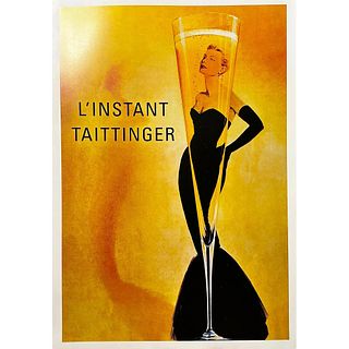 L'Instant Taittinger Champagne - Grace Kelley Poster, not signed