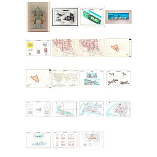 19pc Collection of Blueprints and Photos of Miami