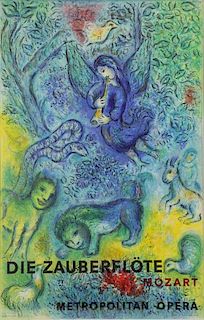 CHAGALL, Marc. Magic Flute Lithograph in Colors by