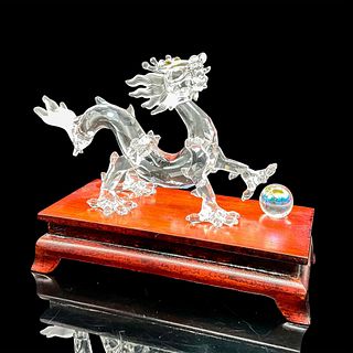 Swarovski Crystal Figurine + Wooden Base, Dragon 238202
