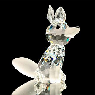 Swarovski Silver Crystal Figurine, Seated Fox