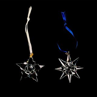 2pc Swarovski Crystal Christmas Ornaments