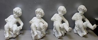 4 Vintage and  Marble Putti Sculptures.