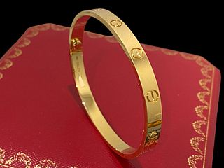 Cartier Love Bracelet 18K Yellow Gold Size 19