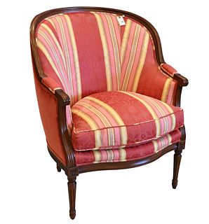 Baker Louis XV Style Upholstered Arm Chair