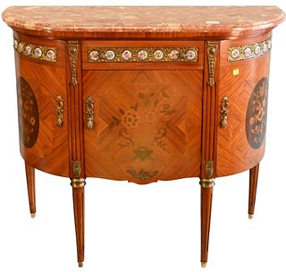 Louis XVI Style Marble Top Cabinet