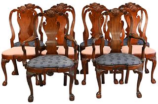Kindel Set of 12 Chippendale Style Dining Chairs