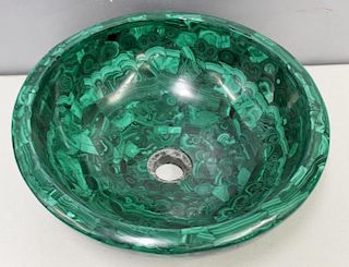 Large Quality Malachite Bowl as Sink.