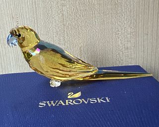 SWAROVSKI Crystal Jungle Beats Yellow Parakeet Lechee With Box
