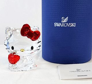 Swarovski Hello Kitty With Red Apple 1096878 Sanrio W Original Box 