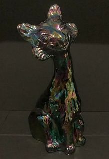 Fenton Signed Carnival tall Alley Cat