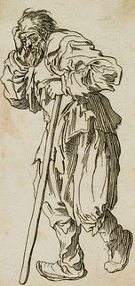 After CALLOT (*1592), The beggar with his stick, around 1622,