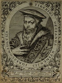 T. BRY (1528-1598), Portrait of Tiberio Deciani,  1597,