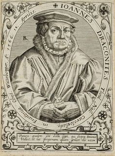 R. BOISSARD (1570-1601), Portrait of Johann Draconites, around 1597,