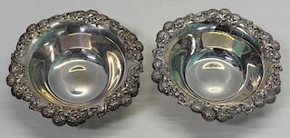 STERLING. Pair of Tiffany & Co Clover Bowls.
