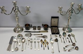 SILVER. Assorted Grouping of Hollow Ware and