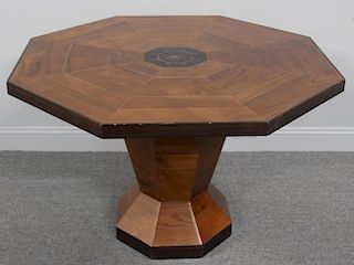 Modern Rosewood Inlaid Center Table.