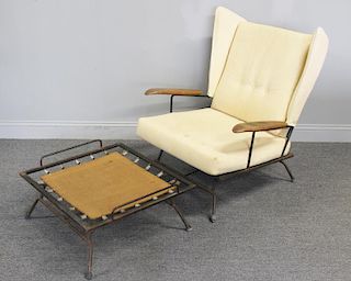 Rare Midcentury Adrian Pearsall Iron Lounge Chair.