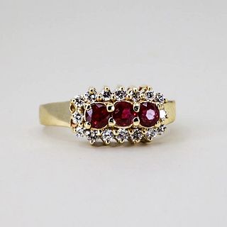 14k Ruby & DIamond Ring