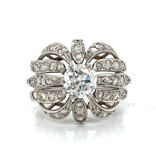 Art Deco Platinum 2.35 Ct. Diamond Ring