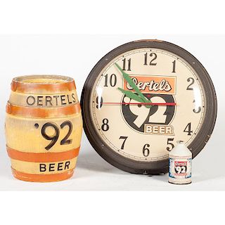 Oertel's '92  Lager Beer Advertising Items