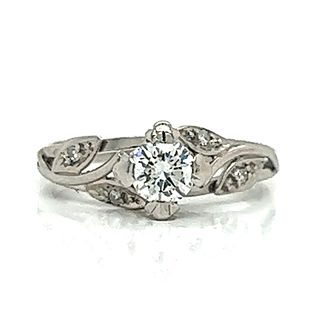 Art Deco Platinum 0.50 Ct. Diamond Engagement Ring