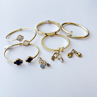 14k Bracelet & Earring Lot