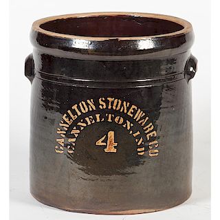Cannelton Stoneware Co.  Four Gallon Crock