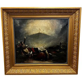 MILITARY BATTLE OF BORODINO VICTORY OIL PAINTING