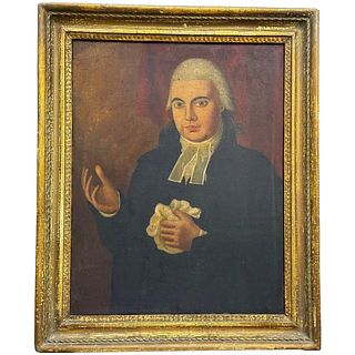   PORTRAIT OF A NORTH WALES METHODIST OIL PAINTING