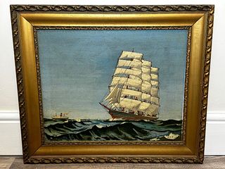   CLIPPER STEAM SHIPS OIL PAINTING