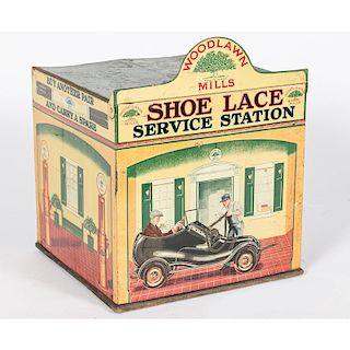 Shoe Lace Service Station  Tin Counter Display