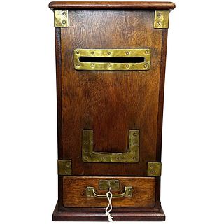  WOOD PILLAR LETTER MAIL POST BOX WITH KEY