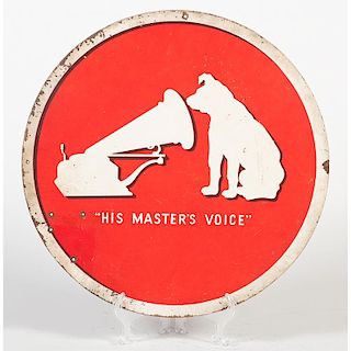 RCA Victor  Round Wooden Display Sign