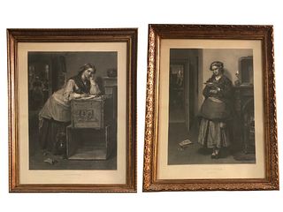 Two 1800's Jane Eyre Lithographs