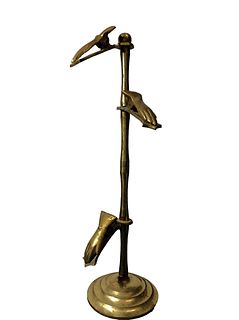 Victorian Brass Hand Clip Stand 