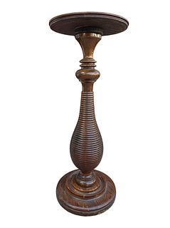Exceptional Early 20th C Oak Pedestal Stand